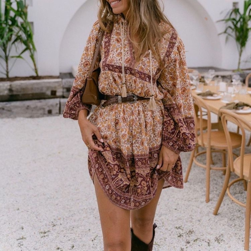 Bali Moon Paisley Vintage Boho Dress